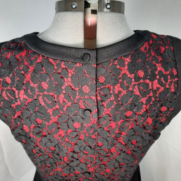 JACOB, M, black/red cocktail dress - Picture 5 of 10